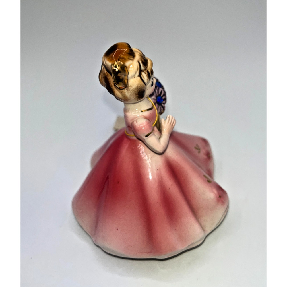VINTAGE MID-CENTURY JAPAN JOSEF ORIGINAL SEPTEMBER SAPPHIRE GIRL FIGURINE W/TAGS - Picture 8 of 16